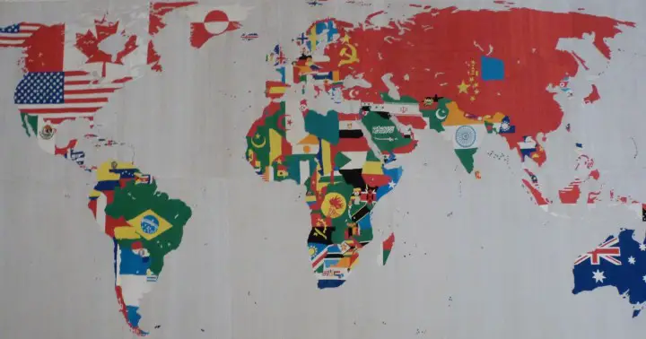 World map flags