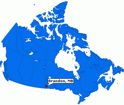 Brandon Manitoba map
