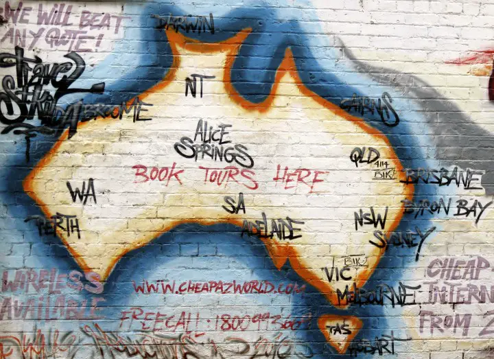  street art Australia map