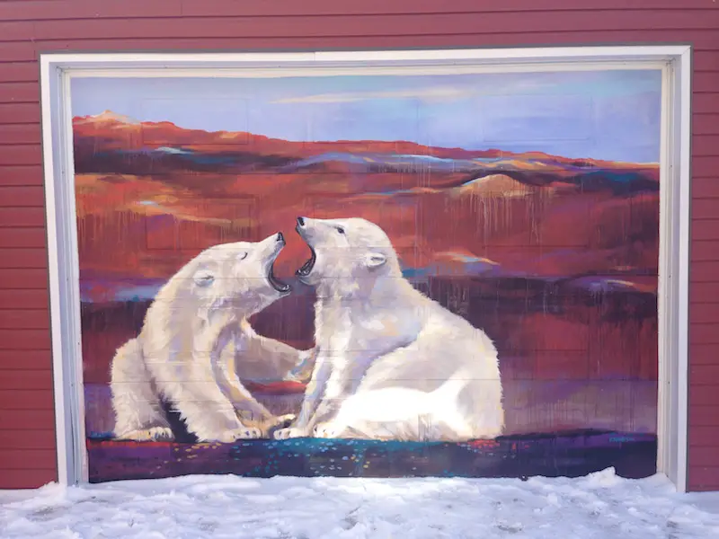 Back Arctic Alley Winnipeg Polar Bear murals