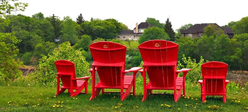 Parks Canada red chairs 