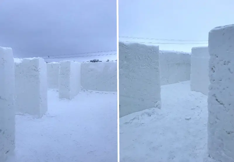 snow maze Winnipeg