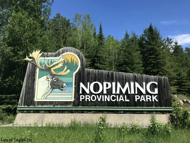 Nopiming Park sign Manitoba