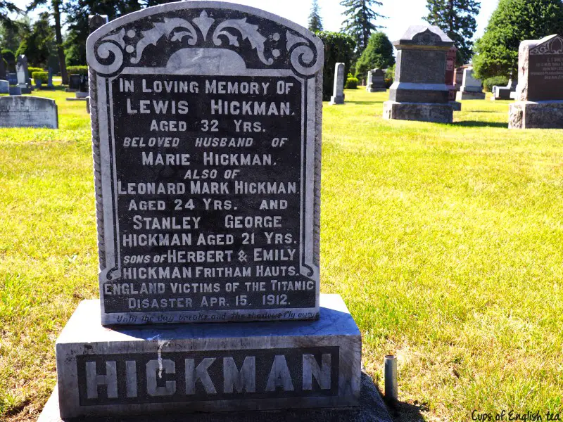 Hickman grave Titanic Neepawa
