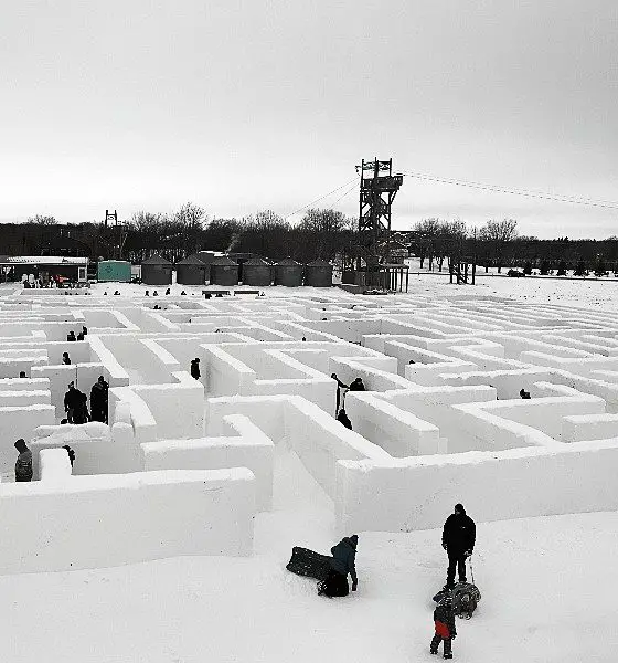 Winnipeg snow maze